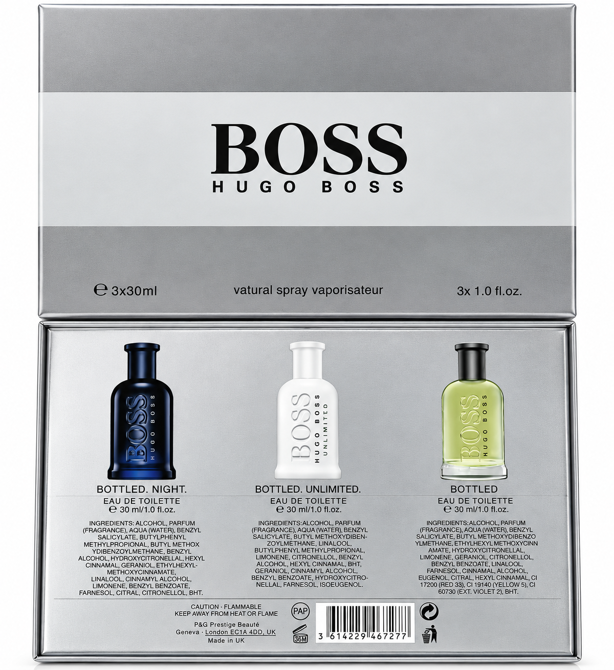 Hugo Boss Bottled Essentials Mini Set 3 x 30ml fragrance gift set