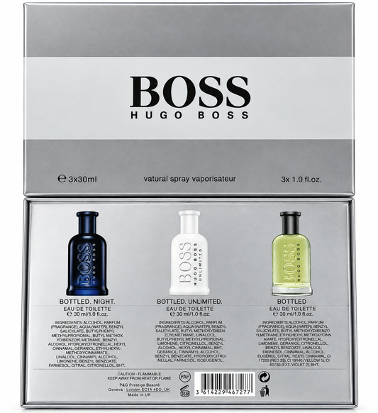 Hugo Boss Bottled Essentials Mini Set 3 x 30ml fragrance gift set