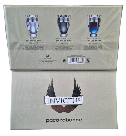 Paco Rabanne Invictus Trio Gift Set 3 x 30ml